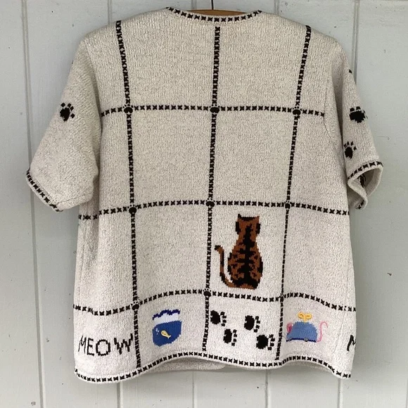 Marisa Christina CAT hand knitted TOP sweater - Picture 2 of 7